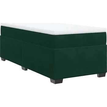 Postel Čalouněná jednolůžková postel VidaXL 90x200 cm, odstíny zelené