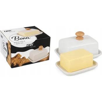 Máslenka Máslenka Ravi keramická béžová, bílá