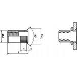 Nýtovací matice zápustnou hlavou M5 / balení 1 000 ks