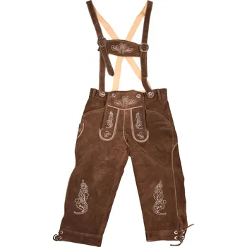 Pánské kalhoty Kalhoty dámské kožené bavorské Marjo Karl - tmavě hnědé, L
