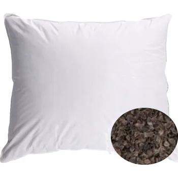 Polštář ZDRAVOTNÍ RELAXAČNÍ POLŠTÁŘ POLŠTÁŘ 40X40 S EKO POHANKOVÝMI SLUPKAMI 100% PŘÍRODNÍ