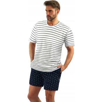 Pánské pyžamo Sesto Senso pánské pyžamo 2505/21 krátký rukáv, velikost 4XL