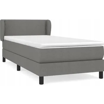 Postel Box spring postel s matrací tmavě šedá 90x190 cm textil Šedá 3126126