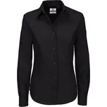 Košile dámská B&C Oxford s dlouhým rukávem - černá, XS