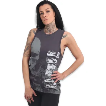 Tílko dámské Yakuza Newsskull - tmavě šedé, XS