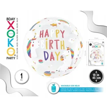 Balónek Fóliový balónek jednorožec - dekorace na narozeniny 45 cm