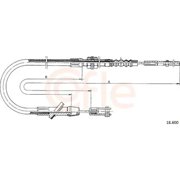 Spojkové lanko Tazne lanko, ovladani spojky, 18.600