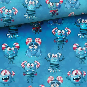 Teplákovina, Modré příšerky (E) 1,20m/ks (Panely a ladící metráž)