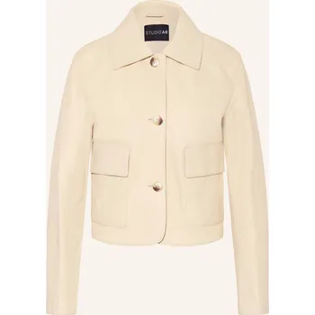 Dámský blejzr Studio Ar Dámská Kožená Bunda Marley, krémová, 40