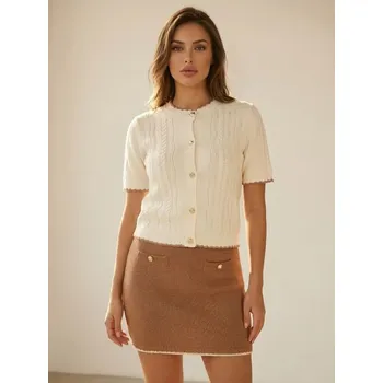 Dámská sukně Sinsay - Pletená mini sukně - hnědá - 522HC-84X - 522HC-84X-M