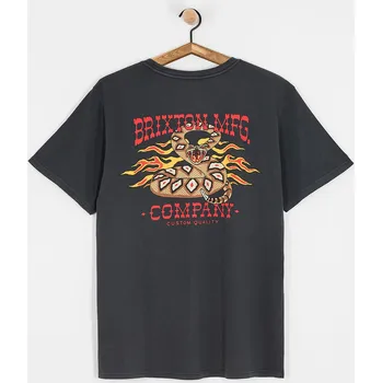 Pánské tričko Brixton Hardee Stt (black worn wash) XL, černá