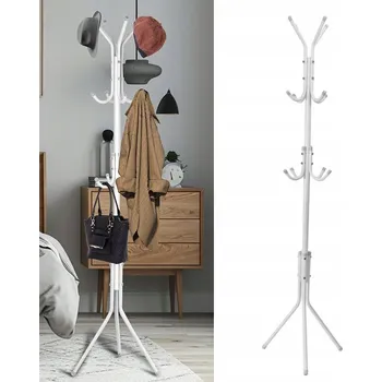 Věšák STOJACÍ VĚŠÁK NA OBLEČENÍ KOVOVÝ S 9 HÁČKY