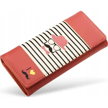Peněženka Módní dámská peněženka pro mladé, korálová, barevná, velká peněženka na mince