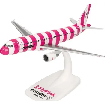 letadlo a vrtulník A320 – D-AICS Condor Fly Pink Plane Herpa 614788