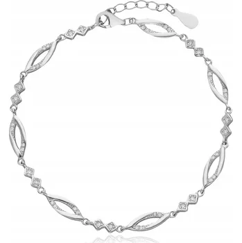 Náramek POSTŘÍBŘENÝ NÁRAMEK SE ZIRKONY