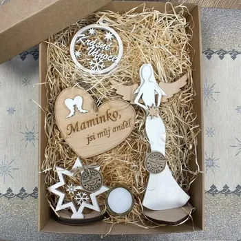 Vánoční dekorace Dárková vánoční sada Maminka anděl