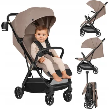Přeprava dětí Sportovní kočárek lehký SKLADNÝ + příslušenství Lionelo LO-BESS BEIGE SAND