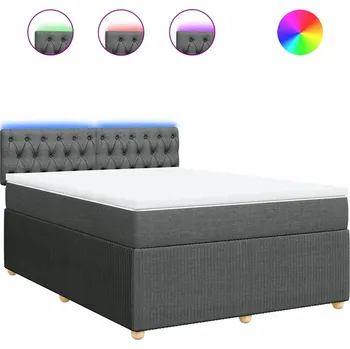 Postel Jednolůžková dřevěná postel VidaXL 140x190 cm, odstíny šedé