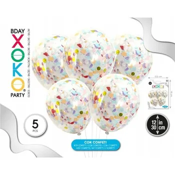 Balónek Balónek s konfetami - dekorace na párty, 30 cm