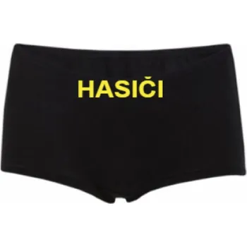 Pánské spodní prádlo Kalhotky dámské bokové s nápisem Hasiči - černé, S
