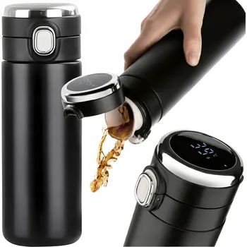 Termoska TERMOHRNEK TERMOSKA NA KÁVU S NÁUSTKEM 400ML LCD displej TĚSNÝ
