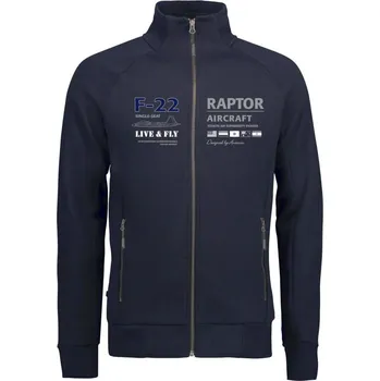 Pánská mikina Mikina s leteckým tématem Antonio F-22 Raptor - navy, XXL