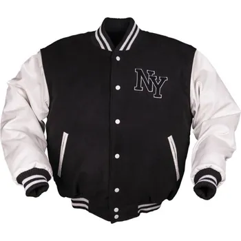 Pánská casual bunda Bunda Mil-Tec NY Baseball - černá-bílá, M