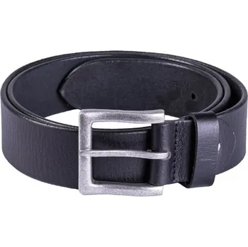 Opasek Opasek kožený Mil-Tec Nappa s kovovou přezkou - černý, 110