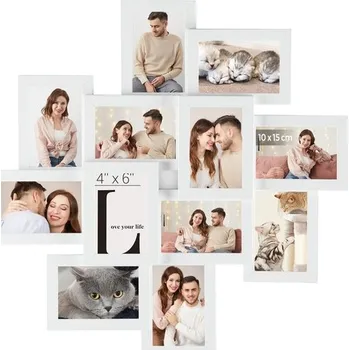 Rám na obraz Kolážní fotorámečky SONGMICS bílé