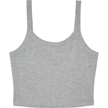 Tílko dámské Bella+Canvas Micro Rib Spaghetti Strap Tank - šedé, XS