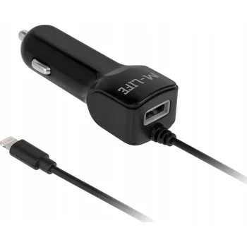 Nabíječka automobilová Apple Lightning, USB M-Life 2100 mA