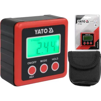 Úhloměr YATO ELEKTRONICKÝ ÚHLOMĚR DIGITÁLNÍ MĚŘIČ ÚHLŮ S MAGNETEM VODOROVNÁ LIBELA