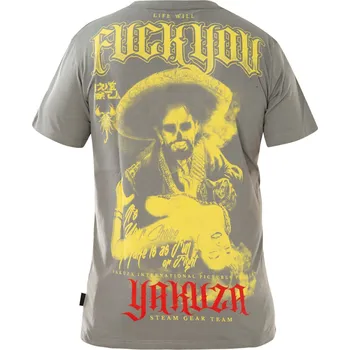 Pánské tričko Triko pánské Yakuza Desperado - šedé-žluté, L