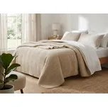 Béžový sametový přehoz na postel ARROW VELVET Rozměr: 200 x 220 cm 246392496