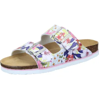 Dámské pantofle Dr. Brinkmann 700749-03 dámské nazouváky bílá květy Barva: Bílá, Velikost: 38