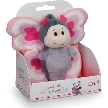 Dětské zboží Nici Plyšový motýlek Love - 10 cm - v dárkové krabičce