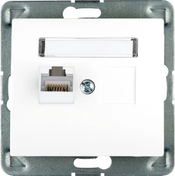 Elektrická zásuvka Internetová zásuvka nástěnná Polmark bílá