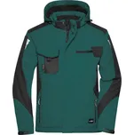 Bunda softshellová James Nicholson Strong - zelená-černá, 3XL