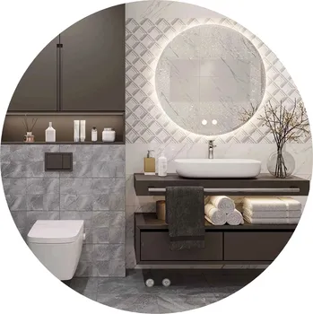 Zrcadlo Kulaté dotykové zrcadlo s LED osvětlením HZJ090 70 cm