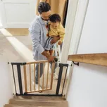 Ecotoys Bezpečnostní zábrana 74-80 cm na schody a dveře, kov a dřevo