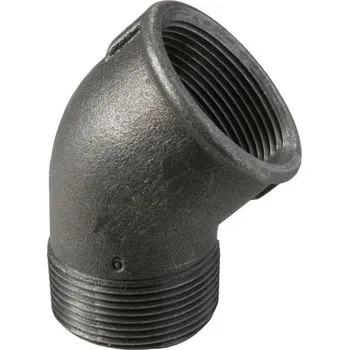 Vodovodní potrubí GEBO Černé koleno 3/8" MF 45° 121-3S