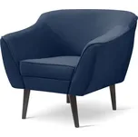 Sametové křeslo VELO | tmavě modrá