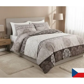 Povlečení Bavlněné povlečení Mandala hnědá Velikost: 70x90, 140x220 cm