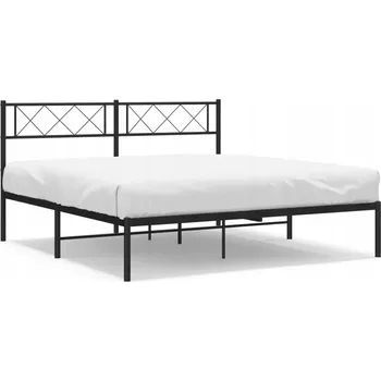 Postel Manželská postel kovová VidaXL 140x200 cm černá