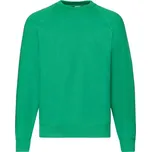 Mikina pánská Fruit of the Loom Classic Raglan Sweat - zelená, L