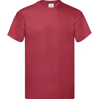 Chlapecké tričko Triko pánské Fruit of the Loom Original T - tmavě červené, M