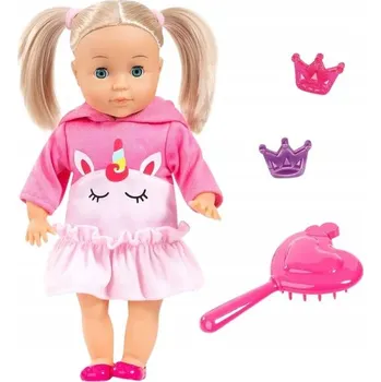 Panenka 38 Cm akční Panenka se zvukem, růžové šaty jednorožce 3+