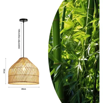 Svítidlo Immax BOHO PELO designové závěsné svítidlo, 35x40cm. E27, přírodní ratan