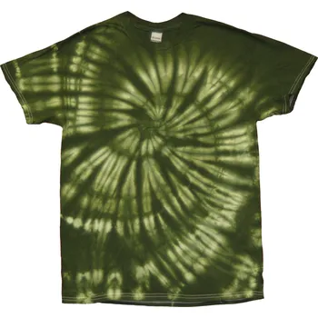 Pánské tričko Tričko unisex The Mountain batikované Hurricane - olivové-zelené, 5XL