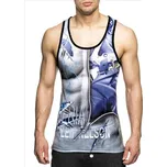 Tílko Leif Nelson Body - šedé-modré, M